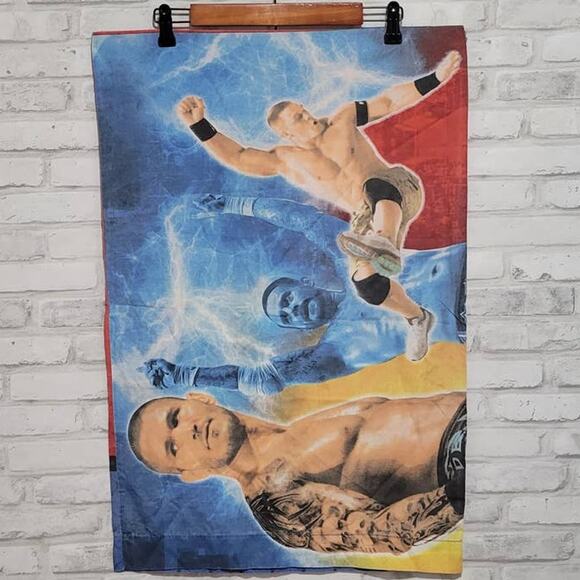 WWE 2012 Double Sided Wrestling Pillow Case 30x20  Set of Two - Picture 5 of 8